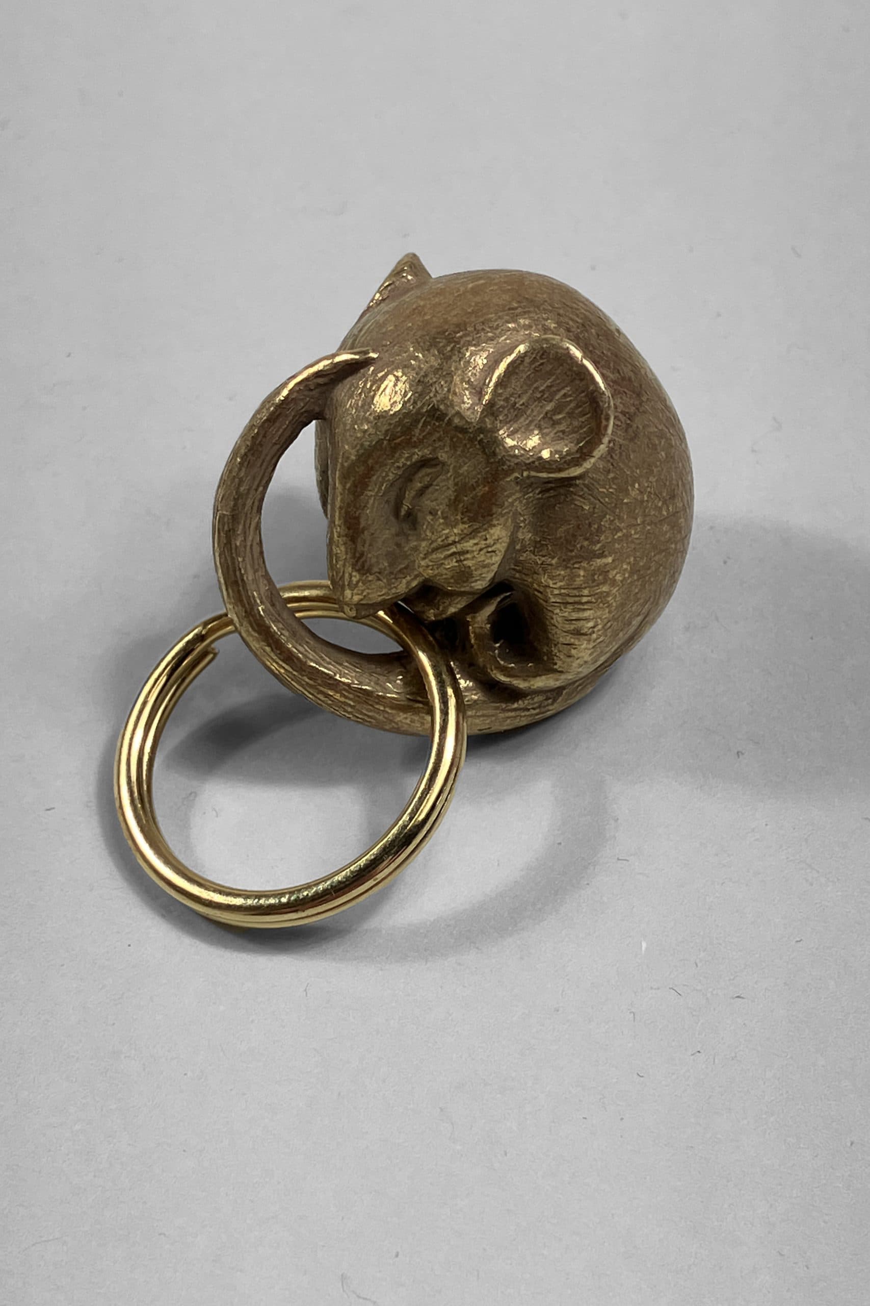 Lost Wax Cast Brass Dormouse Keyring